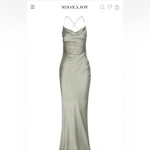 Shona Joy La Lune Lace Back Maxi Dress- Sage